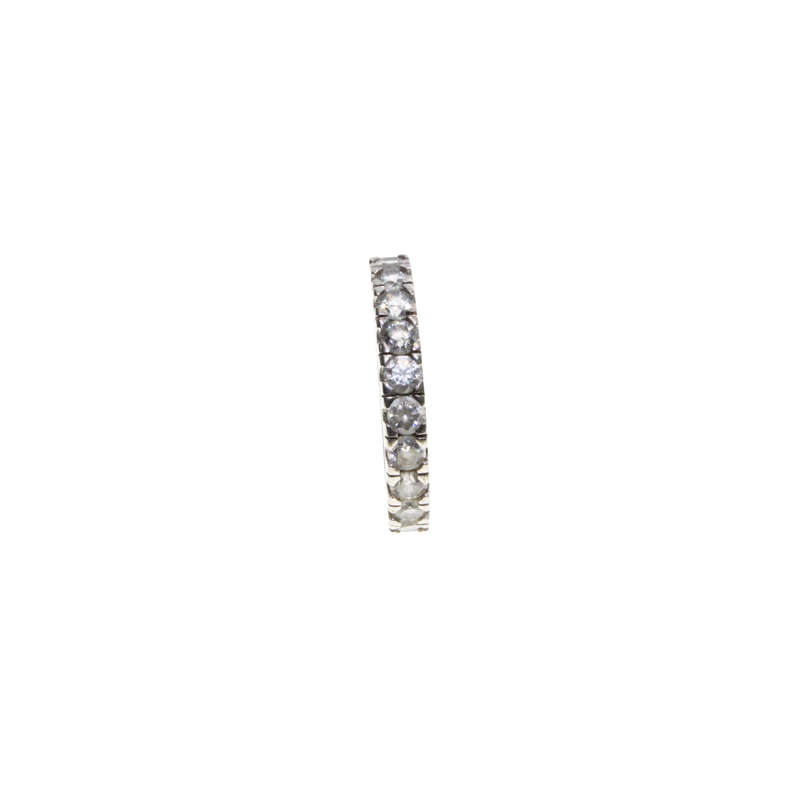 Ring - 925 Silver Eternity Ring. Clear Stones Around Whole Band - ML2925