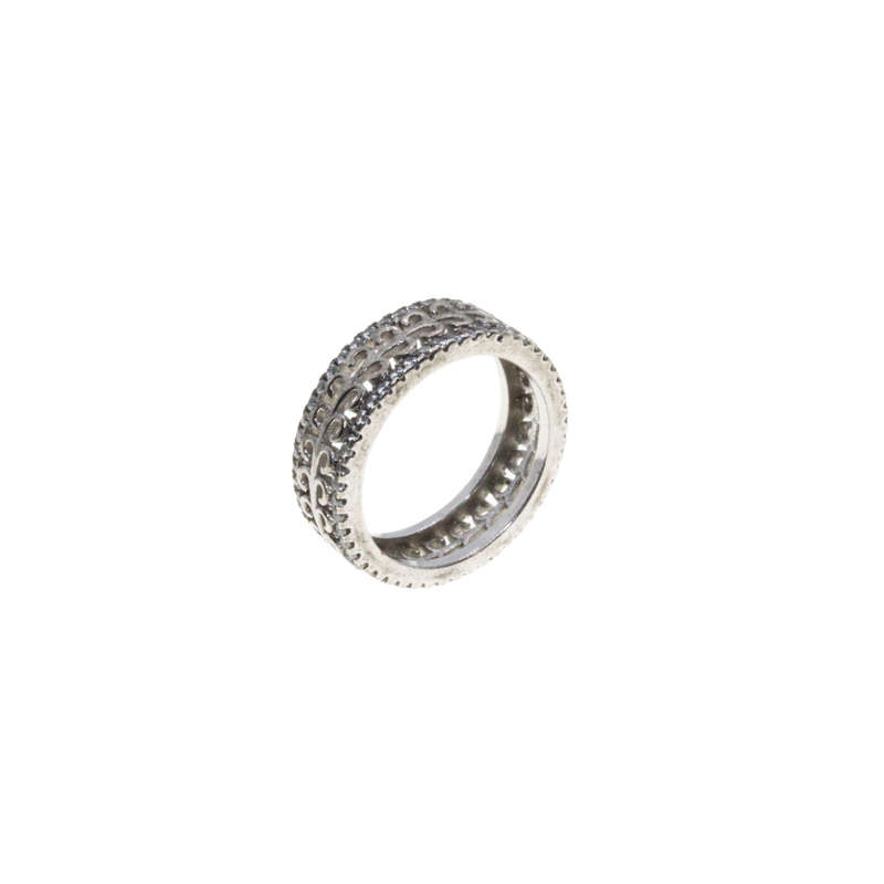 Ring - 925 Silver Parve outer ring.  Filigree design inner ring. - ML2928