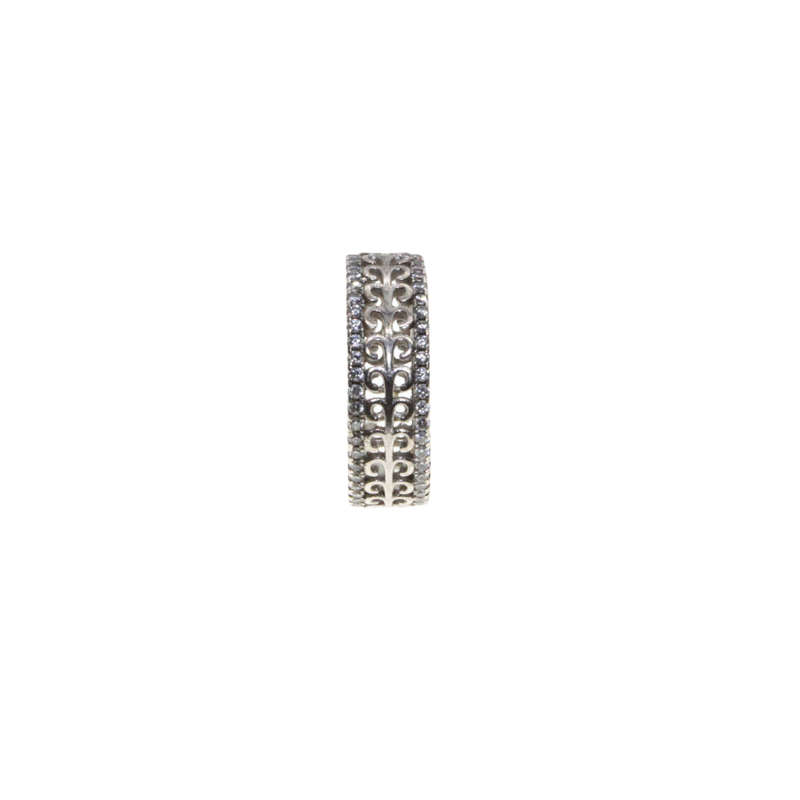 Ring - 925 Silver Parve outer ring.  Filigree design inner ring. - ML2928
