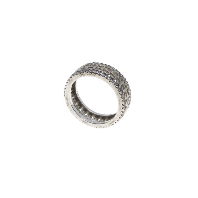 Ring - 925 Silver Parve outer ring.  Filigree design inner ring. - ML2928