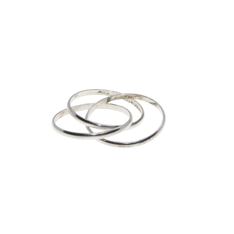 Ring - 925 Silver Russian Wedding Band - ML2949