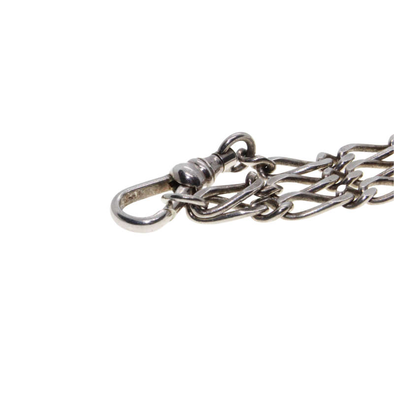 Necklace -Sterling Silver Figaro Chain. Has extension to chain - ML2963