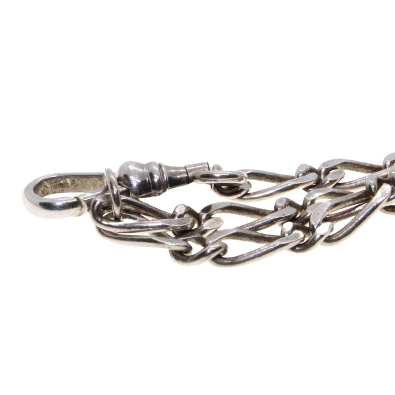 Necklace -Sterling Silver Figaro Chain. Has extension to chain - ML2963