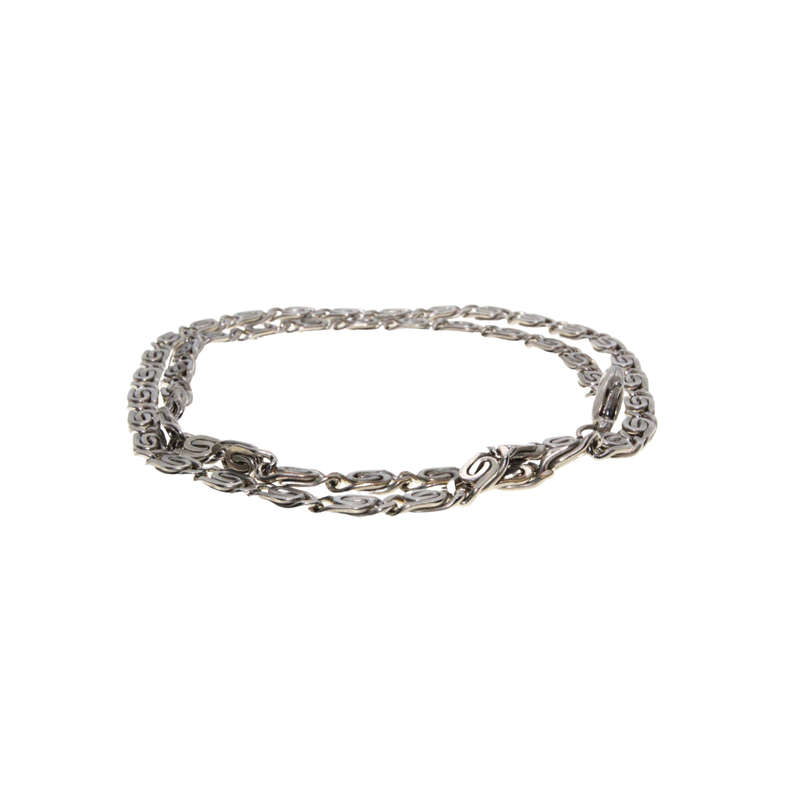 Chain - Silver Tone Flat Link Chain - ML2982