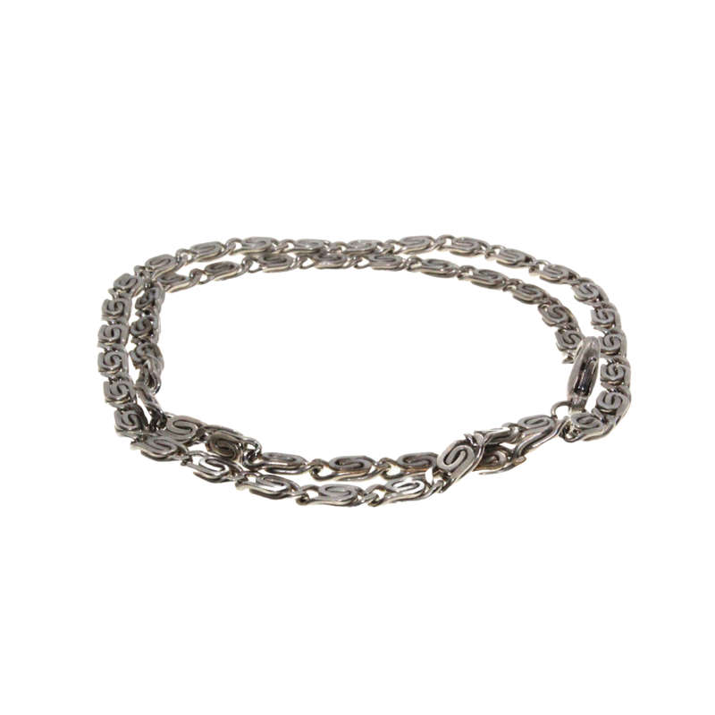 Chain - Silver Tone Flat Link Chain - ML2982
