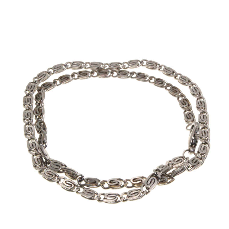 Chain - Silver Tone Flat Link Chain - ML2982
