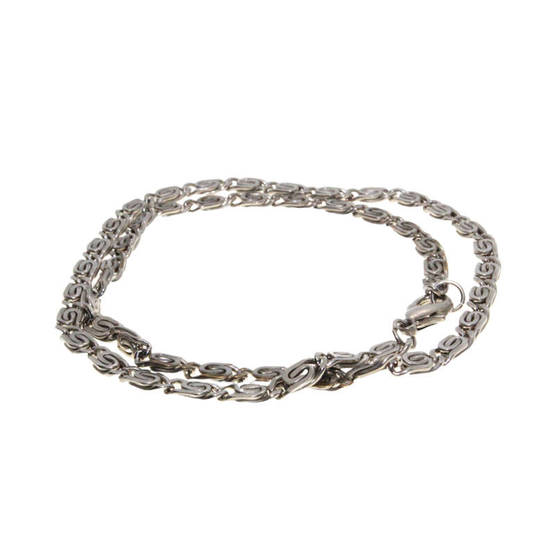 Chain - Silver Tone Flat Link Chain - ML2982