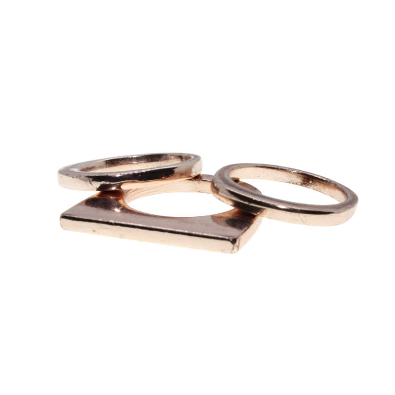 Ring - Copper Tone Stacking Rings  x 3 - ML2986