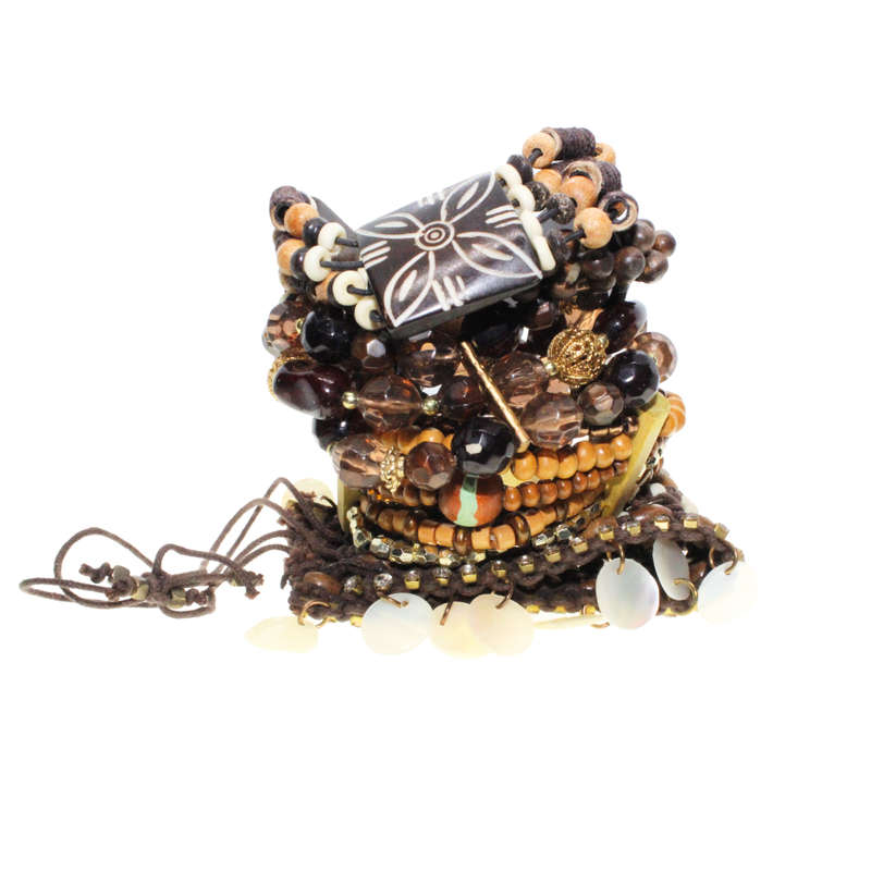 Bracelet - 5 x Assorted African Crafted Beaded Bracelets. - ML2993
