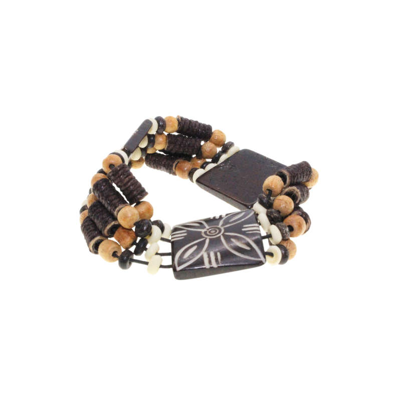Bracelet - 5 x Assorted African Crafted Beaded Bracelets. - ML2993