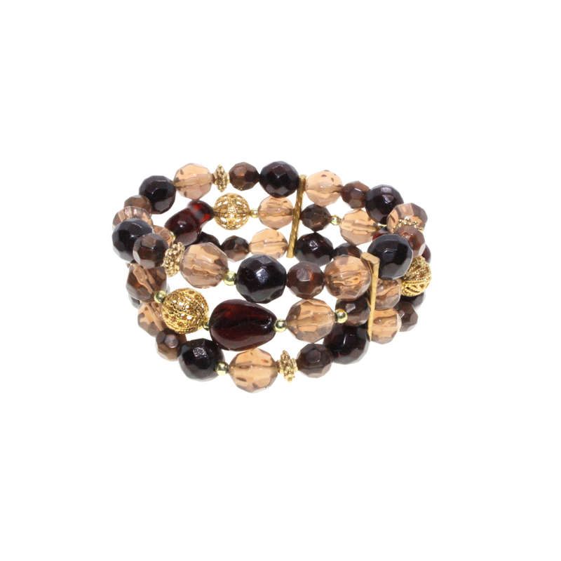 Bracelet - 5 x Assorted African Crafted Beaded Bracelets. - ML2993