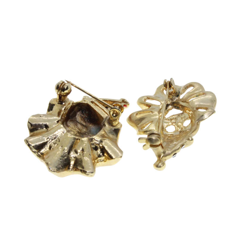 Brooch - 2 x Gold Tone Vintage Clown Brooch. Hat has Colourful Diamantes. Colourful Enamel - ML3008
