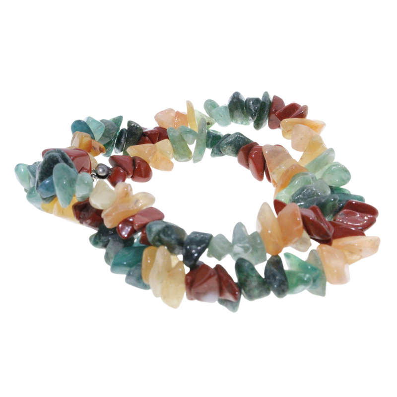 Necklace - Silver Tone Clasp. Colourful Multigem Stones Necklace. "Colours Of Brazil" - ML3020