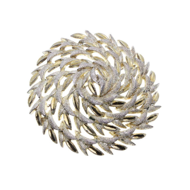 Brooch - Silver and Gold Tone Carousel Style Brooch - ML3024