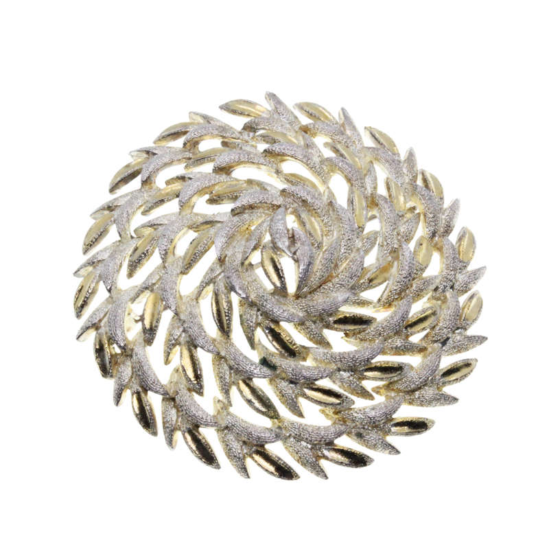 Brooch - Silver and Gold Tone Carousel Style Brooch - ML3024