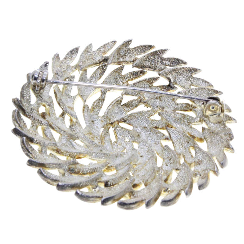 Brooch - Silver and Gold Tone Carousel Style Brooch - ML3024