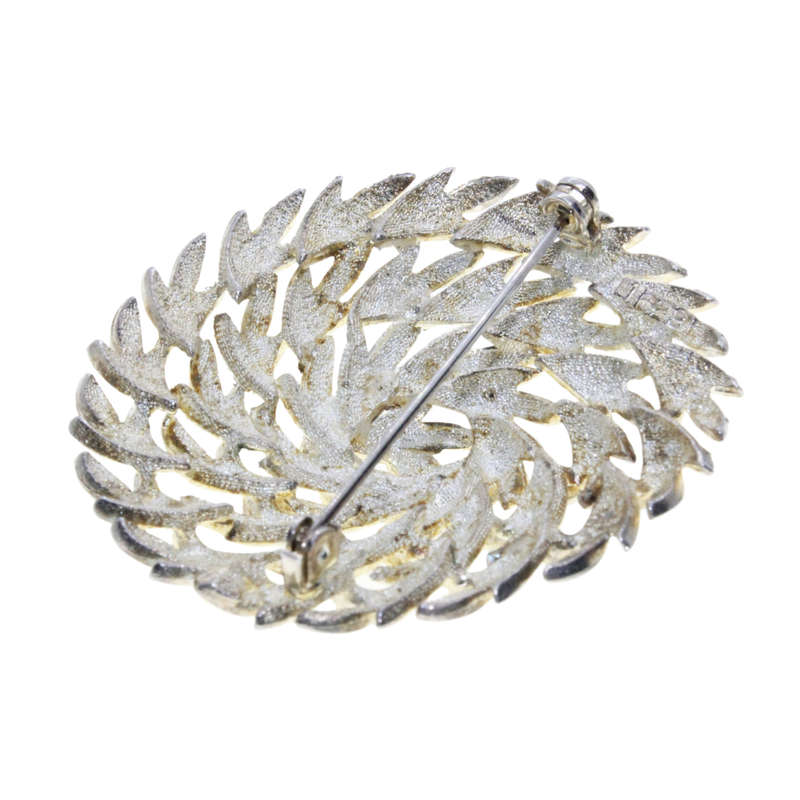 Brooch - Silver and Gold Tone Carousel Style Brooch - ML3024