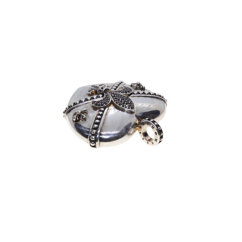 Pendant - 925 Silver Thomas Sabo Heart Locket  Fleur de Lis.  Double Side - ML3044