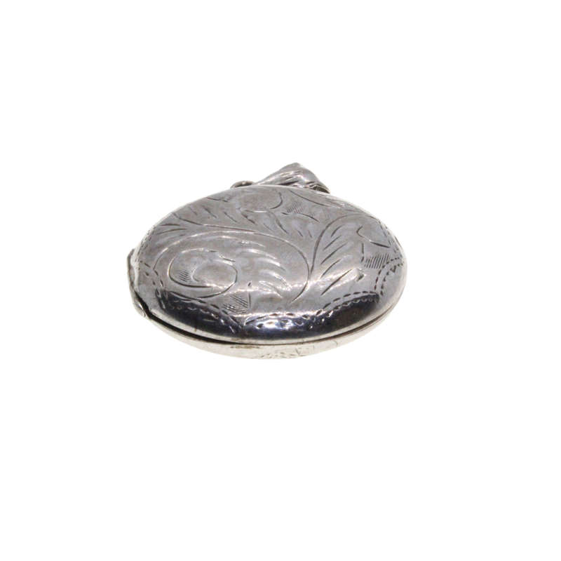 Pendant - 925 Silver Locket. Vintage Magen David Inside. Amethyst Stones - ML3047