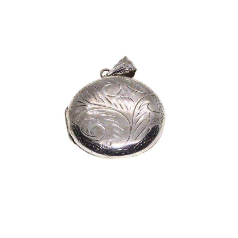 Pendant - 925 Silver Locket. Vintage Magen David Inside. Amethyst Stones - ML3047