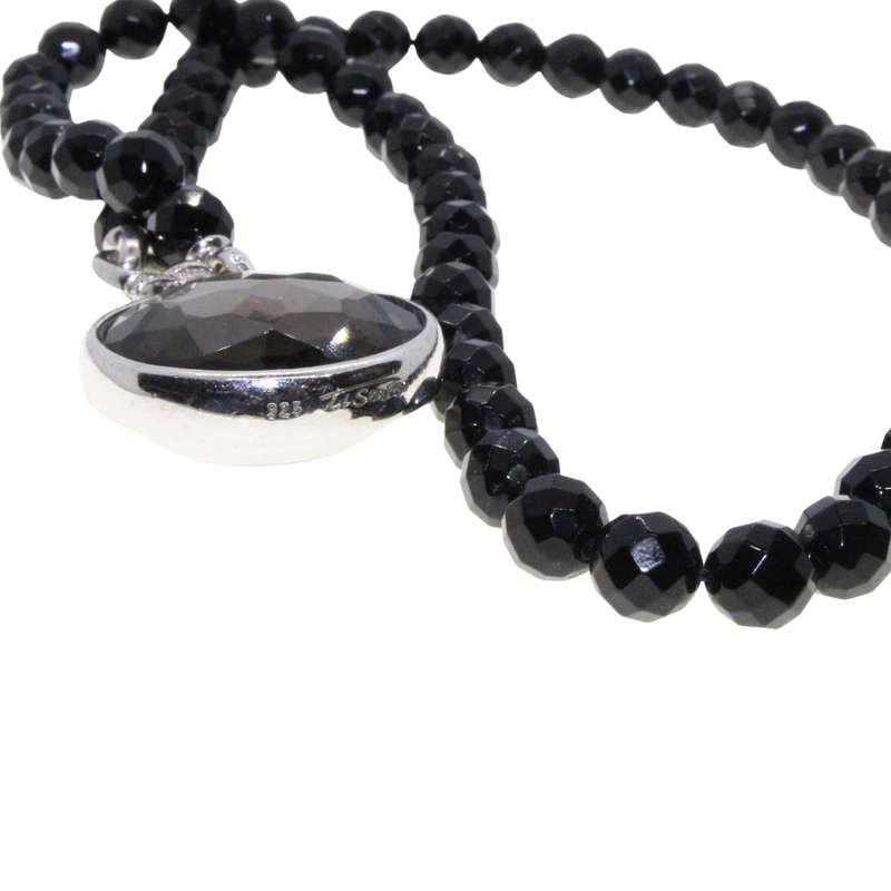 Necklace - 925 Silver Ti Sento Milano Black Onyx Gemstones. Ti Sento Pendant - ML3052