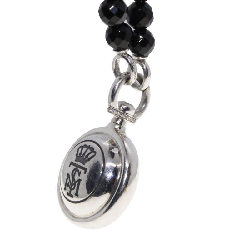 Necklace - 925 Silver Ti Sento Milano Black Onyx Gemstones. Ti Sento Pendant - ML3052