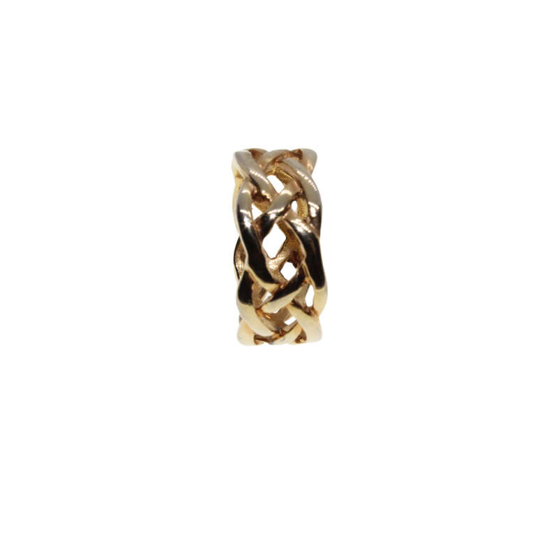 Ring - Gold Tone Intertwined Criss Cross Designed Ring - ML3099