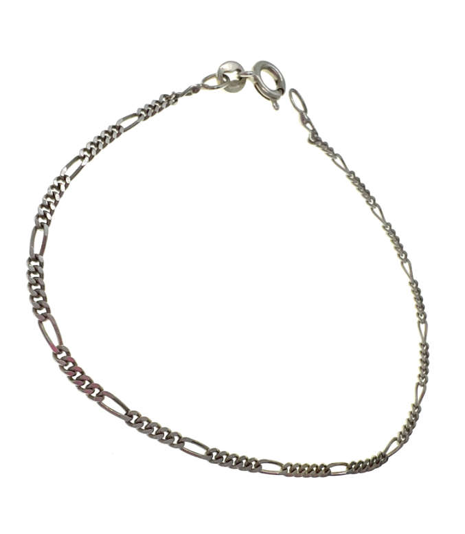 Bracelet - 925 Silver Bracelet Figaro Design - ML2044