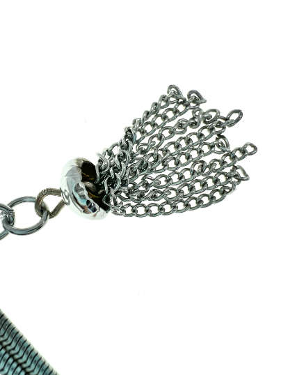 Bracelet - Silver Tone Bracelet Double Chain with 2 Hearts in Middle saying "I Love You" - ML2046
