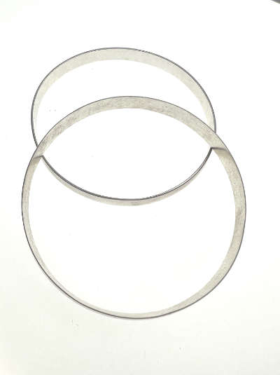 Bangle - Vintage wide Silver 925 Bangles x 2 - ML2061