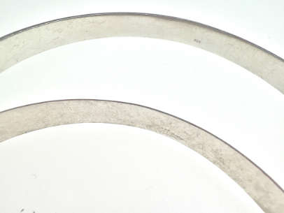 Bangle - Vintage wide Silver 925 Bangles x 2 - ML2061