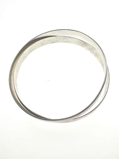 Bangle - Vintage wide Silver 925 Bangles x 2 - ML2061