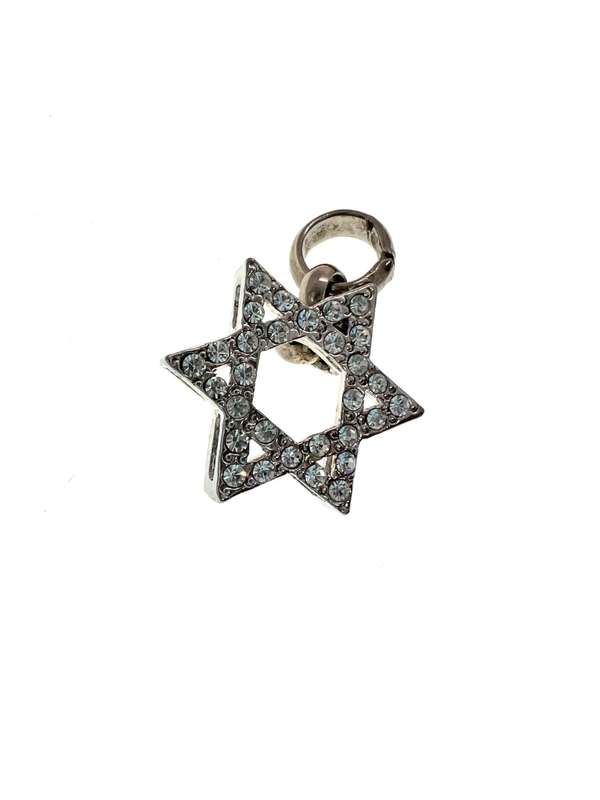 Pendant - Silver tone with Diamante Star of David - ML2094