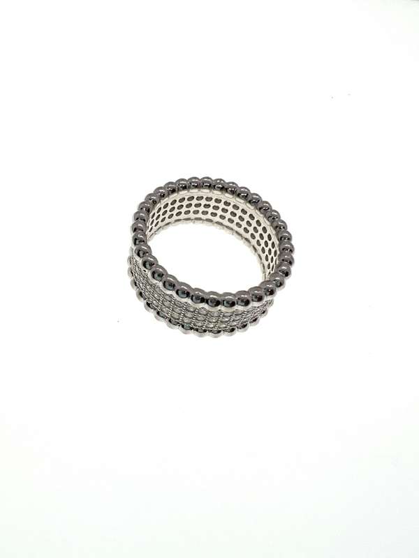Ring - Silver Tone with Diamantes and Marcasite on Outer Edges - ML2098