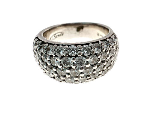 Ring - 925 Silver with Diamantes, Stamped Ti Sento - ML2100