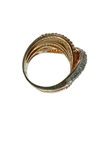 Ring - 925 Silver 3 Tone Intertwined Bands - ML2101