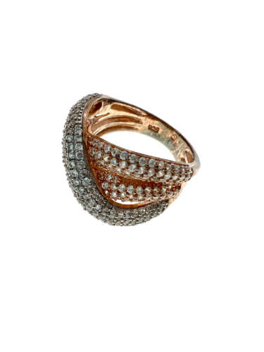 Ring - 925 Silver 3 Tone Intertwined Bands - ML2101