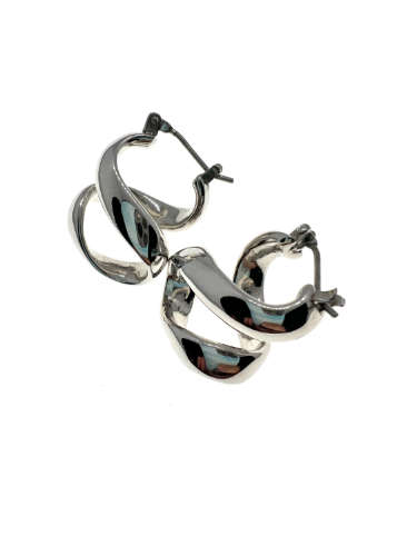 Earrings - 925 Silver Spiral Shape Earrings for Pierced Ears - ML2131