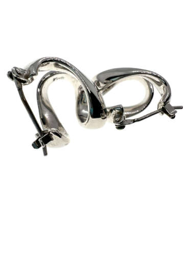 Earrings - 925 Silver Spiral Shape Earrings for Pierced Ears - ML2131