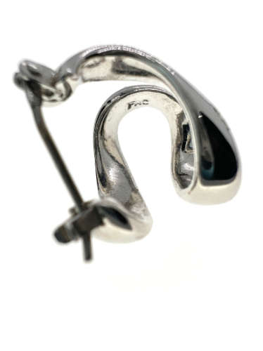 Earrings - 925 Silver Spiral Shape Earrings for Pierced Ears - ML2131