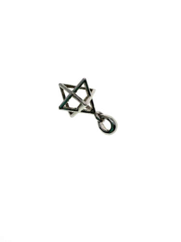 Pendant - Silver Tone Star Pendant with Small Tubular Hook - ML2144
