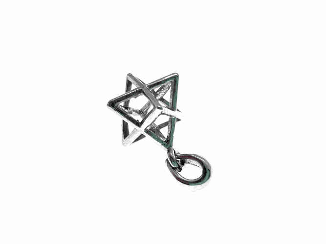 Pendant - Silver Tone Star Pendant with Small Tubular Hook - ML2144