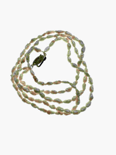 Necklace - Double Strand Freshwater Pearls with Silver Clasp - ML2154