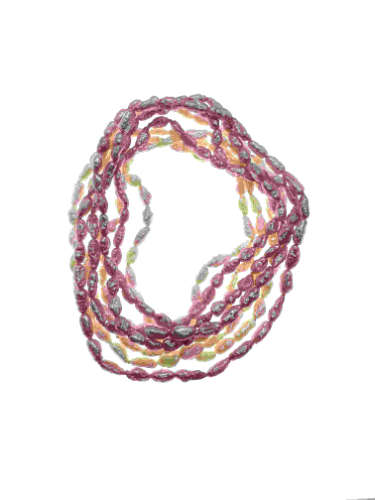 Necklace - 1 x Strand Freshwater Pink Tone Pearls and 1 x Strand Fresh water Off White Tone - ML2158