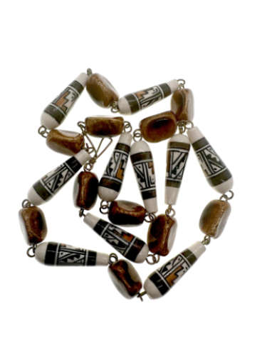 Vintage - Agate Type Necklace in Colours of Tigers Eye, Honeycomb, Browns - ML2182