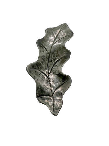 Vintage Silver Tone Trinket Tray - Stamped Manx Cat - ML2184