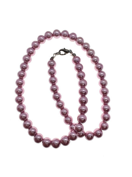 Necklace - Vintage Pink Faux Pearl Necklace - ML2220