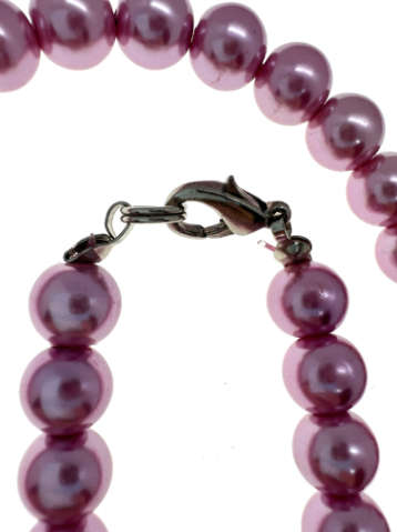 Necklace - Vintage Pink Faux Pearl Necklace - ML2220