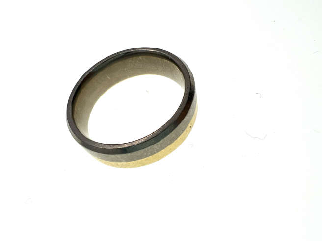 Ring - Vintage 14 ct Gold Plated Titanium Mens Ring - ML2231