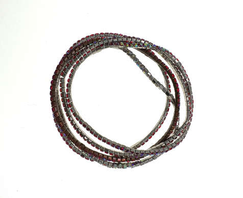 Bracelets - 6 x Stretch Bracelets Diamantes and Coloured Rhinestones with Silver Tone Base - ML2240
